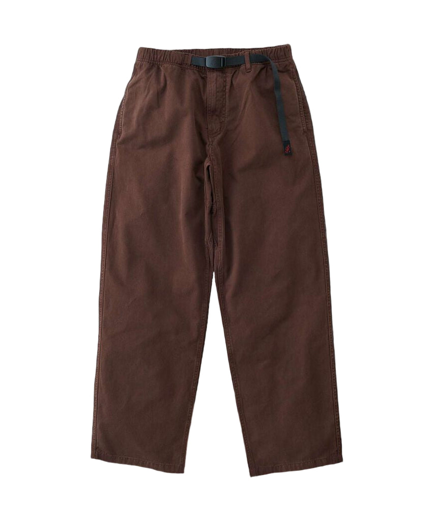 Brown pants with a belt on a black background
